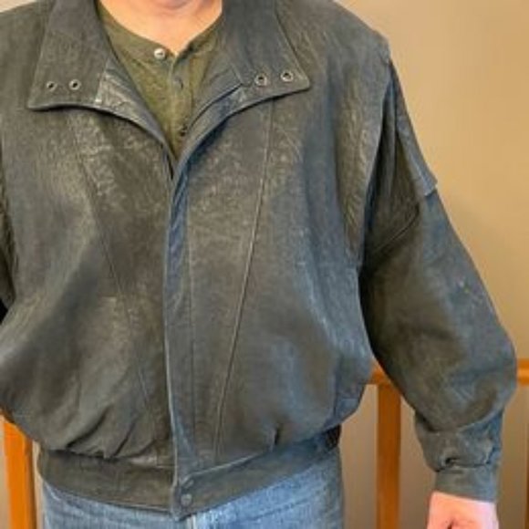 Men's Vintage Ocean West soft leather jacket - Picture 1 of 5